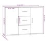 Voir la diapositive 6 : VIDAXL Buffet Chene fume 91x29,5x65 cm Bois d'ingenierie