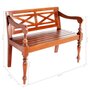 Voir la diapositive 6 : VIDAXL Banc Batavia 98 cm Bois d'acajou massif Marron fonce