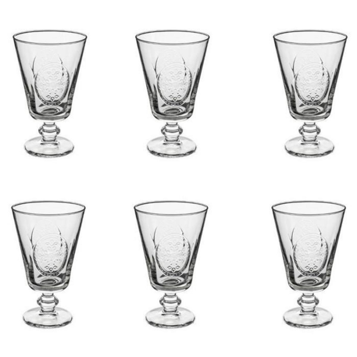 SECRET DE GOURMET Lot de 6 Verres à Vin  Countryside  35cl Transparent