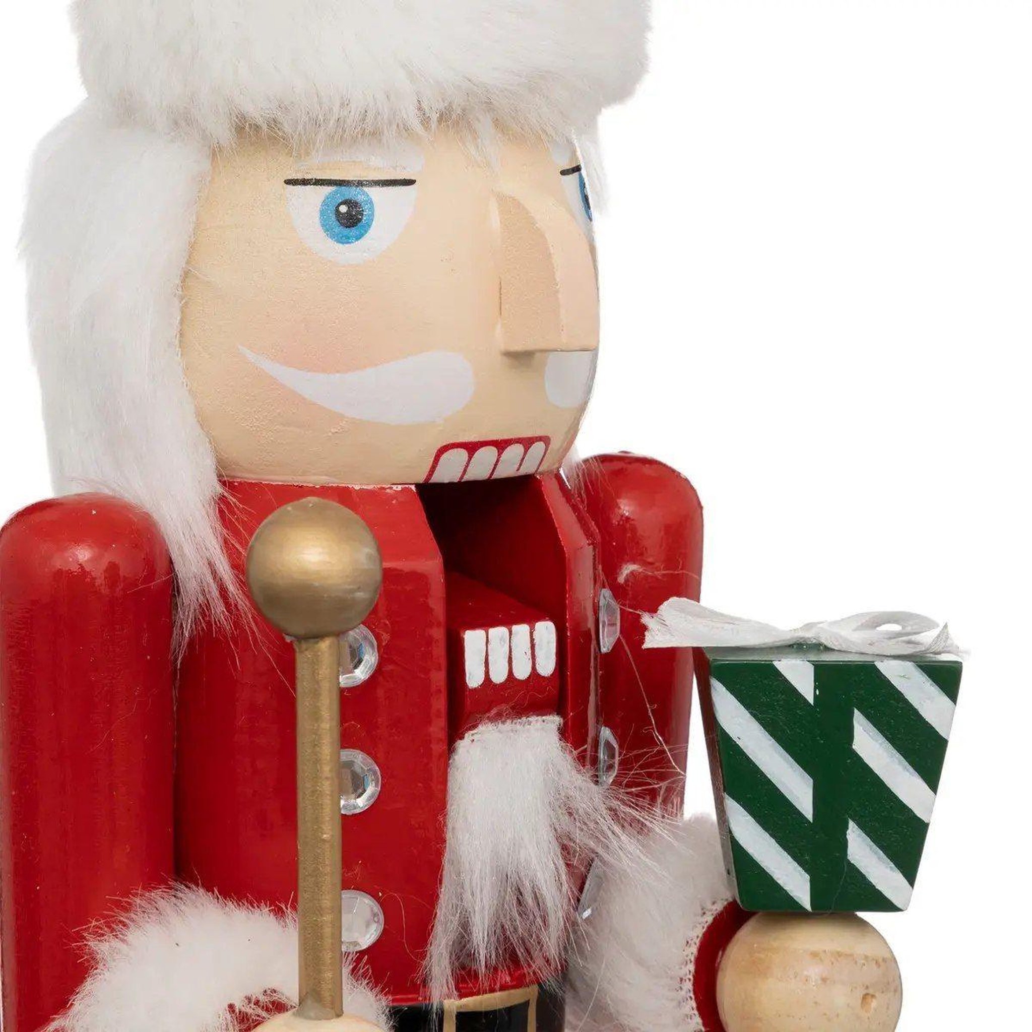 Voir la diapositive 2 : ATMOSPHERA Personnage déco casse noisette  père noël  38cm rouge