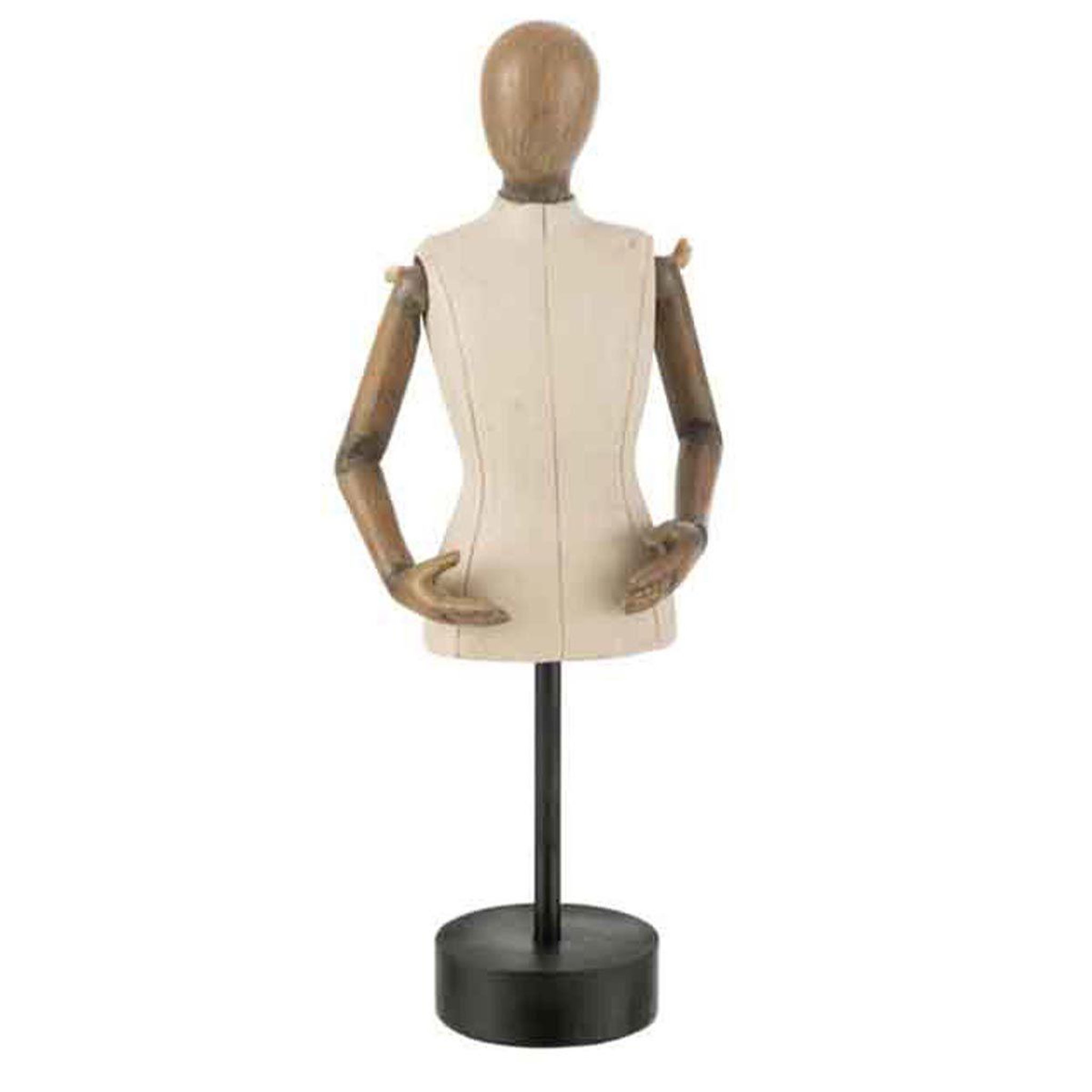J-LINE Statuette vintage  buste  31cm beige & marron