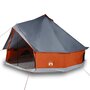 Voir la diapositive 4 : VIDAXL Tente familiale tipi 8 personnes gris et orange impermeable