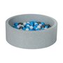  Piscine à balles Aire de jeu + 150 balles perle, gris, bleu clair