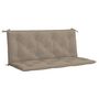 Voir la diapositive 2 : VIDAXL Coussin de banc de jardin taupe 120x(50+50)x7 cm tissu oxford