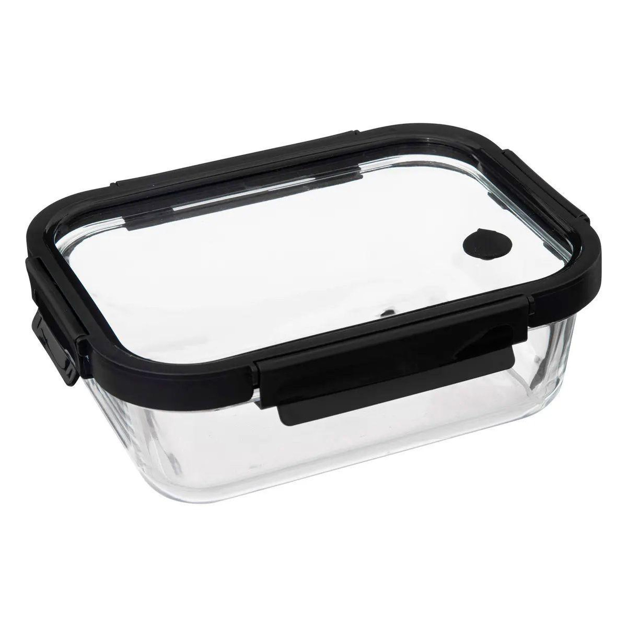 FIVE Boîte de Conservation en Verre  Clipeat Plus  1,3L Noir