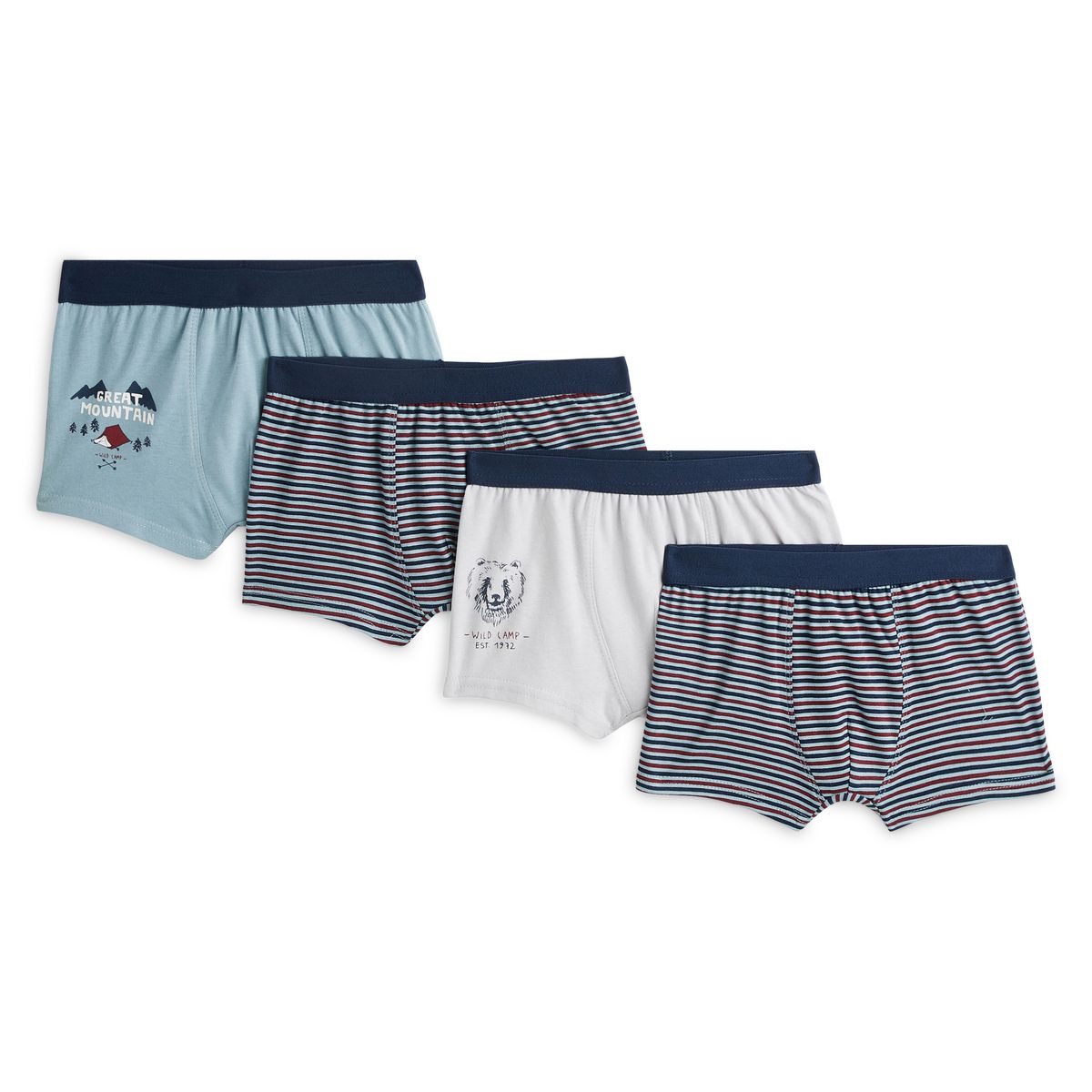 IN EXTENSO Lot de 4 boxers garçon