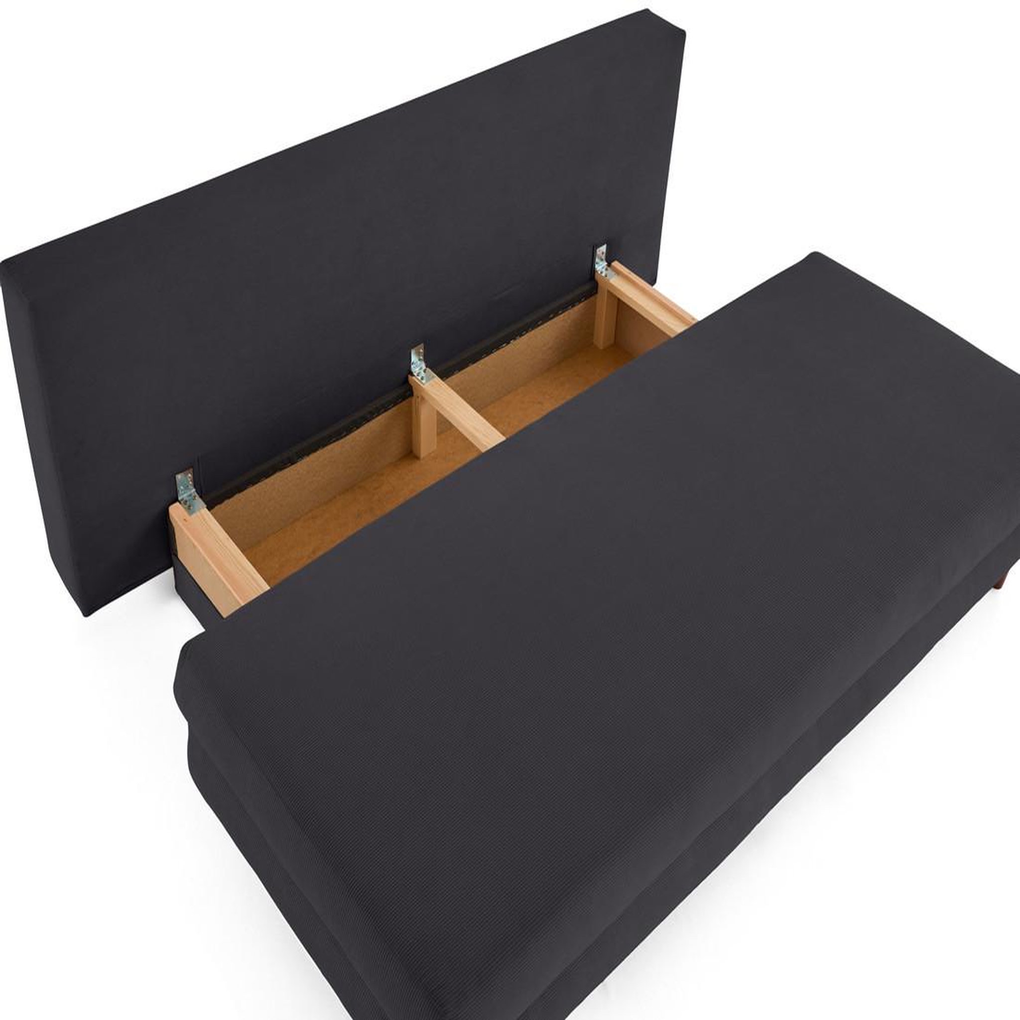 Voir la diapositive 3 : BEST MOBILIER Wonder - canapé 3 places convertible avec coffre en velours côtelé