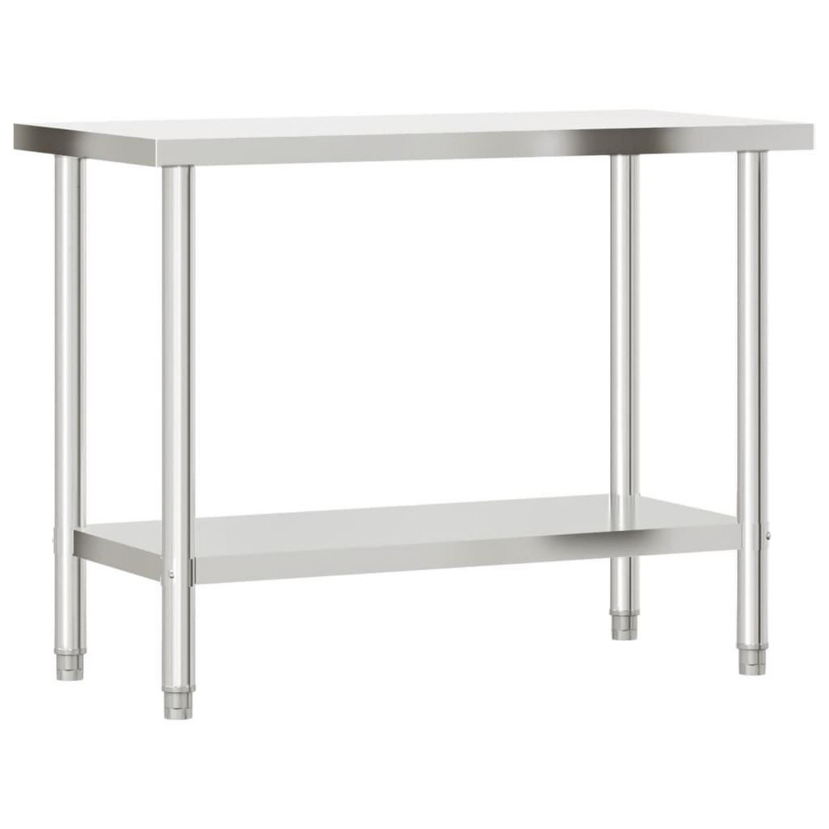 VIDAXL Table de travail de cuisine 110x55x85 cm acier inoxydable