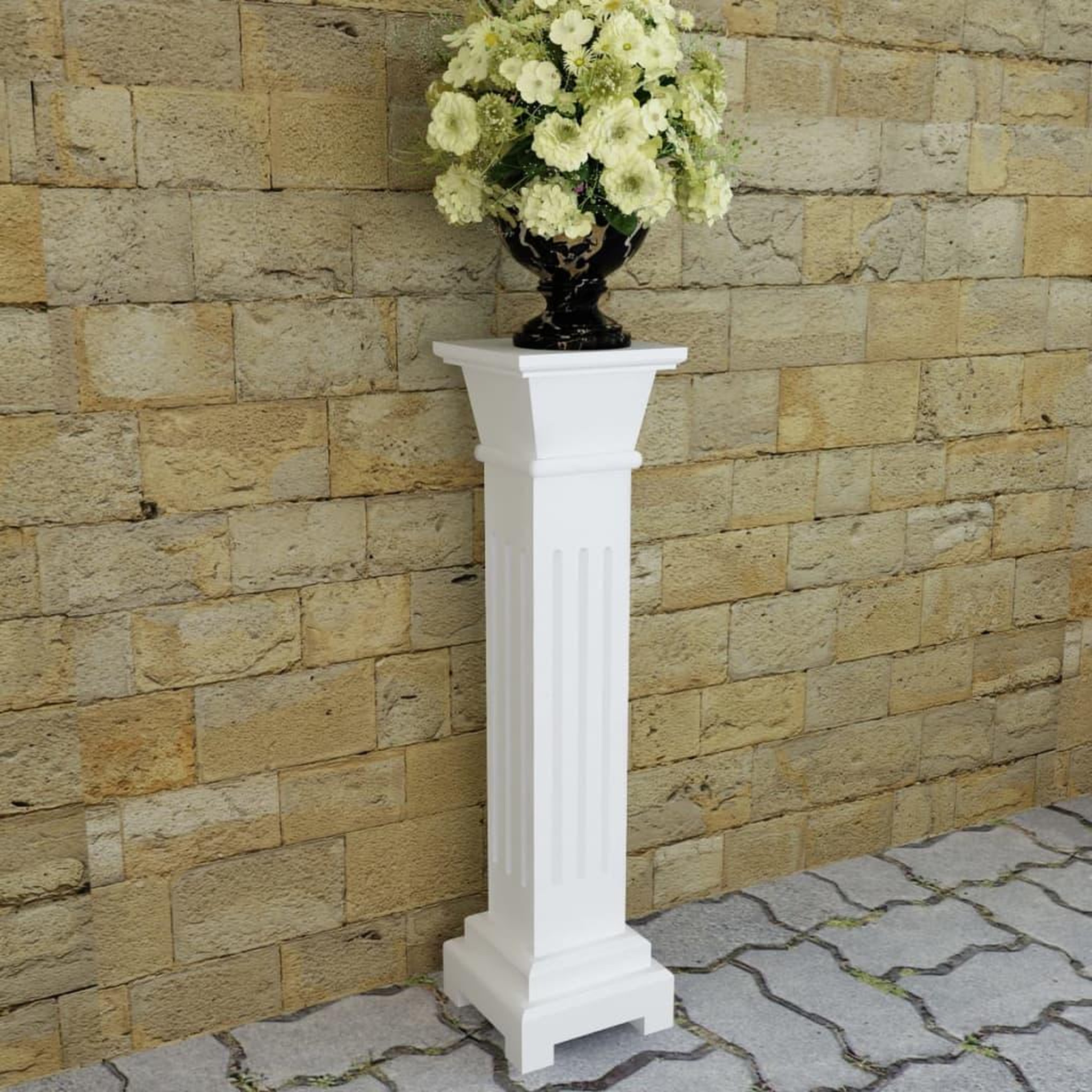 Voir la diapositive 1 : VIDAXL Support pilier classique carre pour plantes MDF