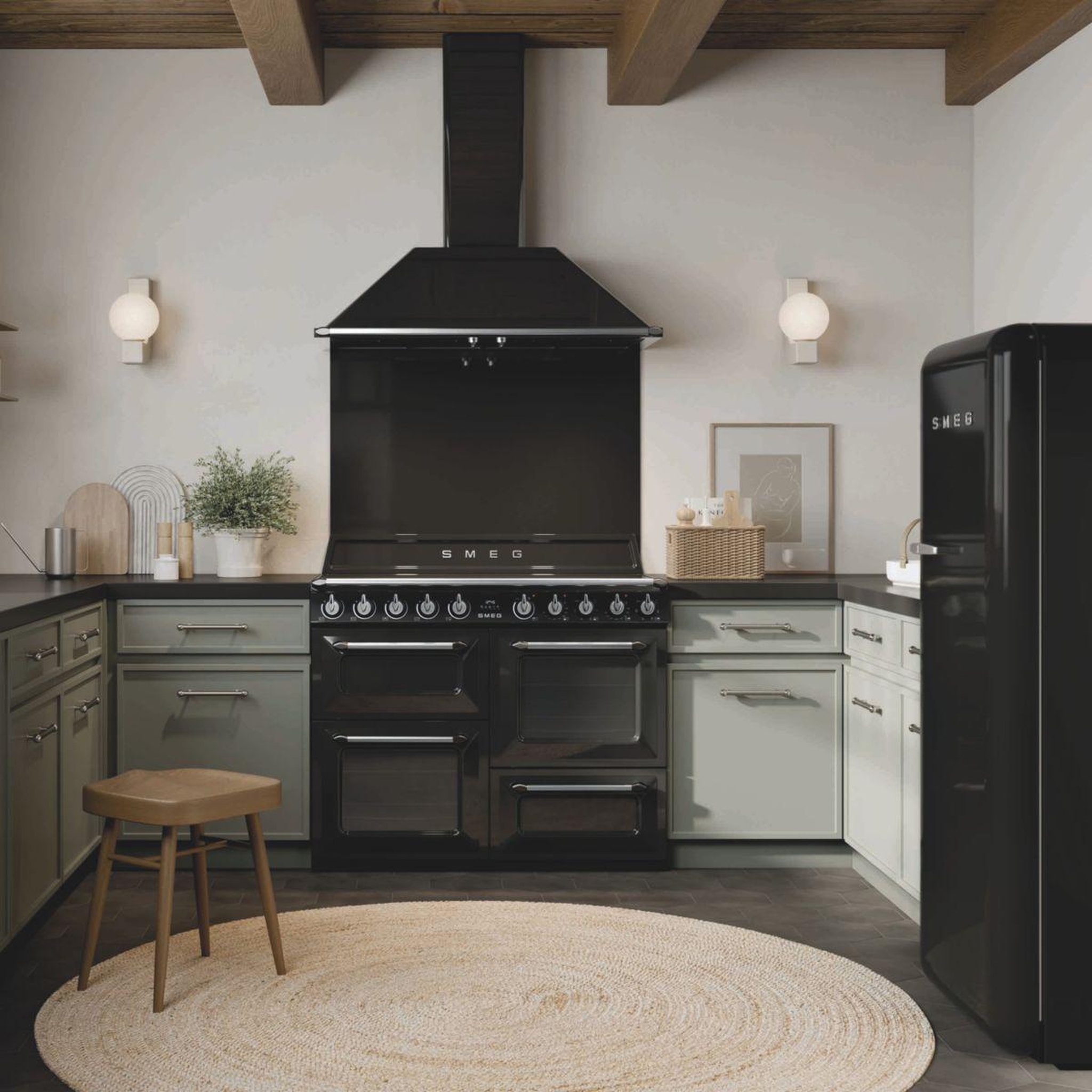 Voir la diapositive 2 : SMEG Hotte décorative murale kt110ble
