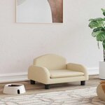 VIDAXL Lit pour chien creme 50x40x30 cm tissu