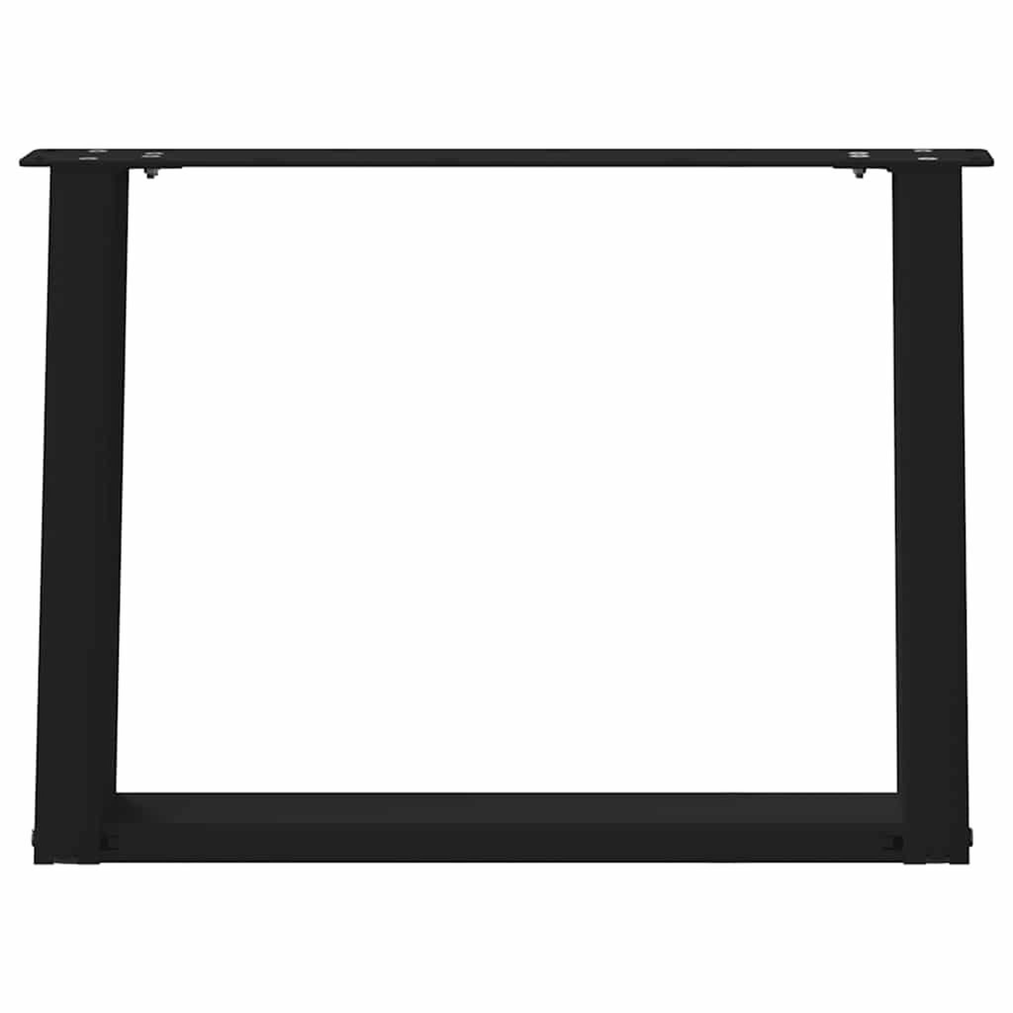 Voir la diapositive 5 : VIDAXL Pieds de table basse forme de U 2 pcs noir 70x(42-43) cm acier