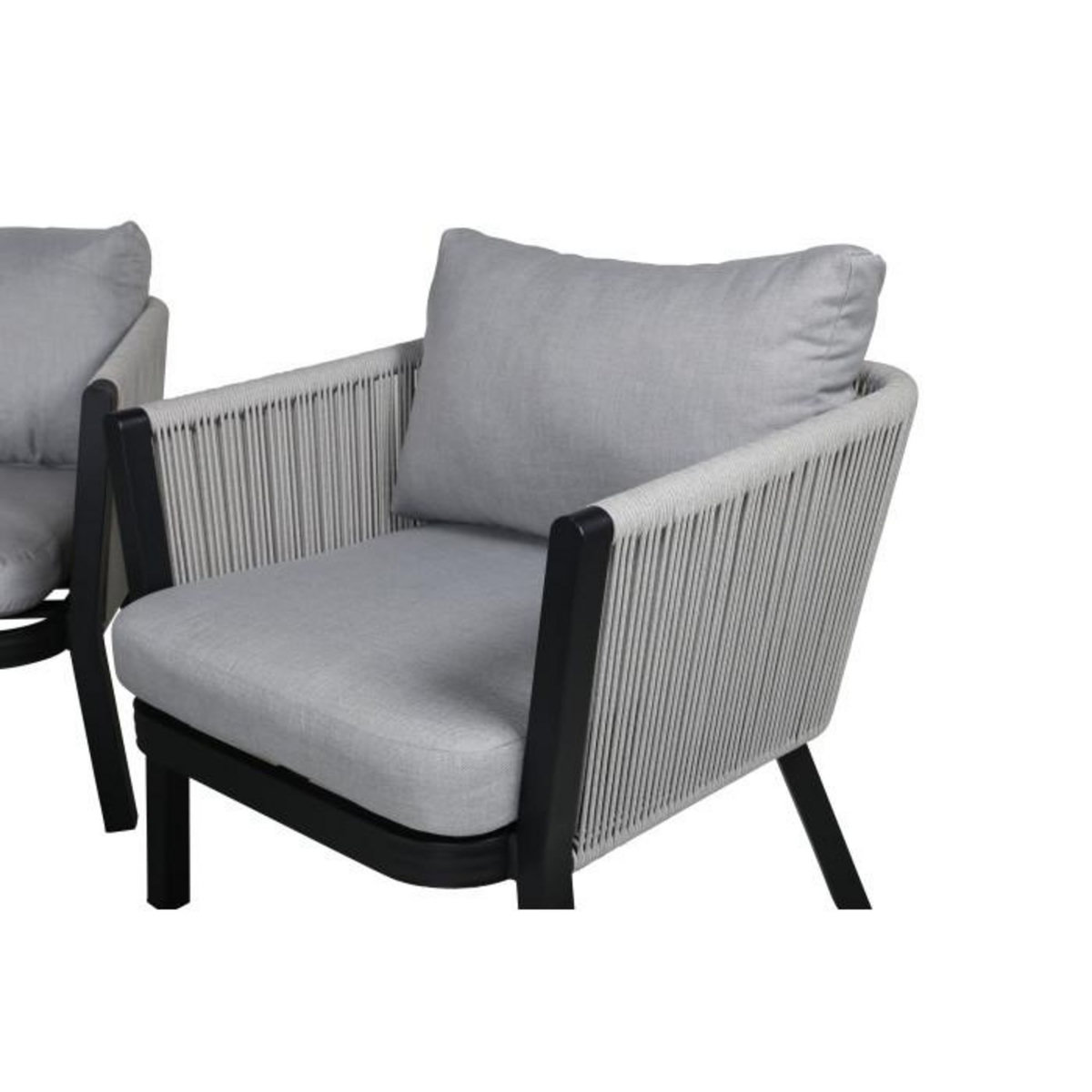 Paris Prix Salon de Jardin  Virya  150cm Noir & Gris