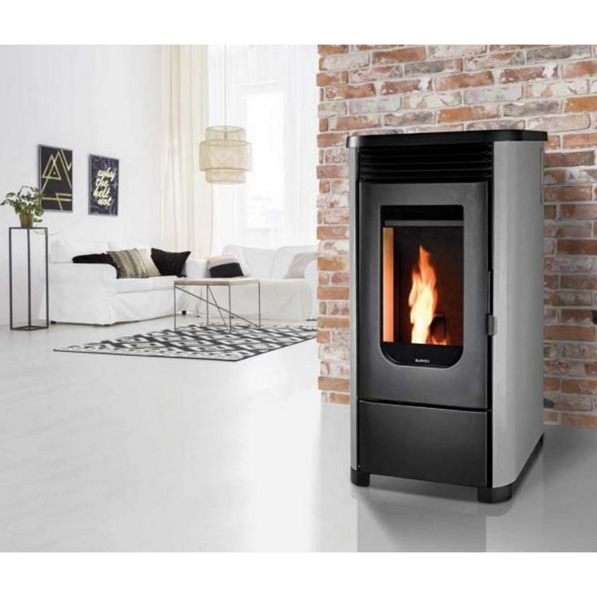 Supra Poêle à granulés de bois 7.5kw gris - leni7gris