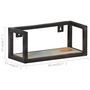 Voir la diapositive 6 : VIDAXL Etageres murales 2 pcs 40 cm Bois de recuperation massif