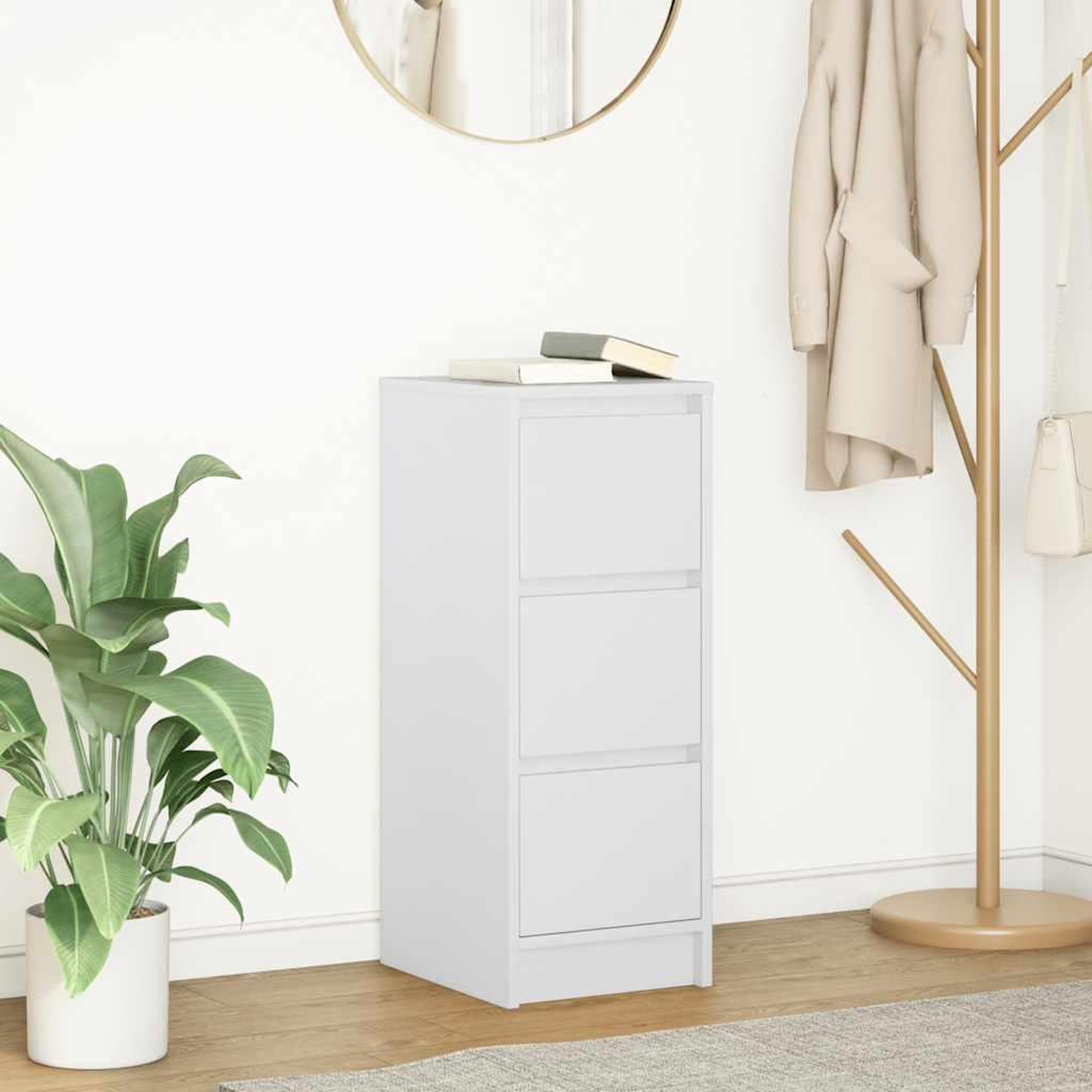 VIDAXL Buffet blanc 29,5x34x76 cm bois d'ingenierie