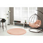 Voir la diapositive 6 : Paris Prix Tapis Uni Rond Doux à Poils Longs  Rabbit  Beige