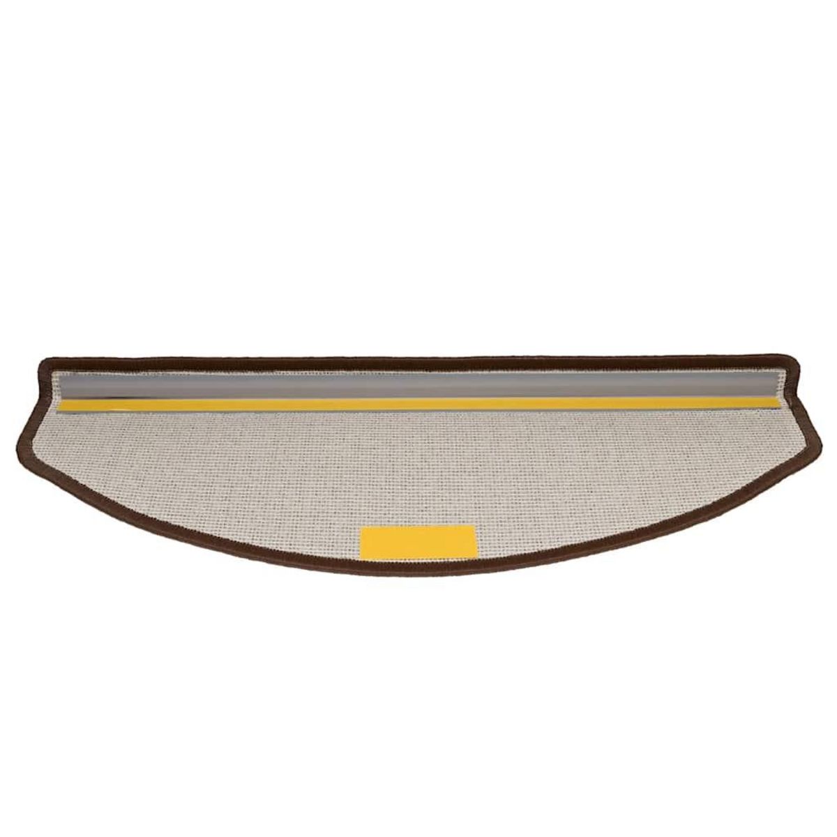 VIDAXL Tapis d'escalier 20 pcs marron cafe 65x24x4 cm