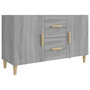 Voir la diapositive 2 : VIDAXL Buffet sonoma gris 100x36x60 cm bois d'ingenierie