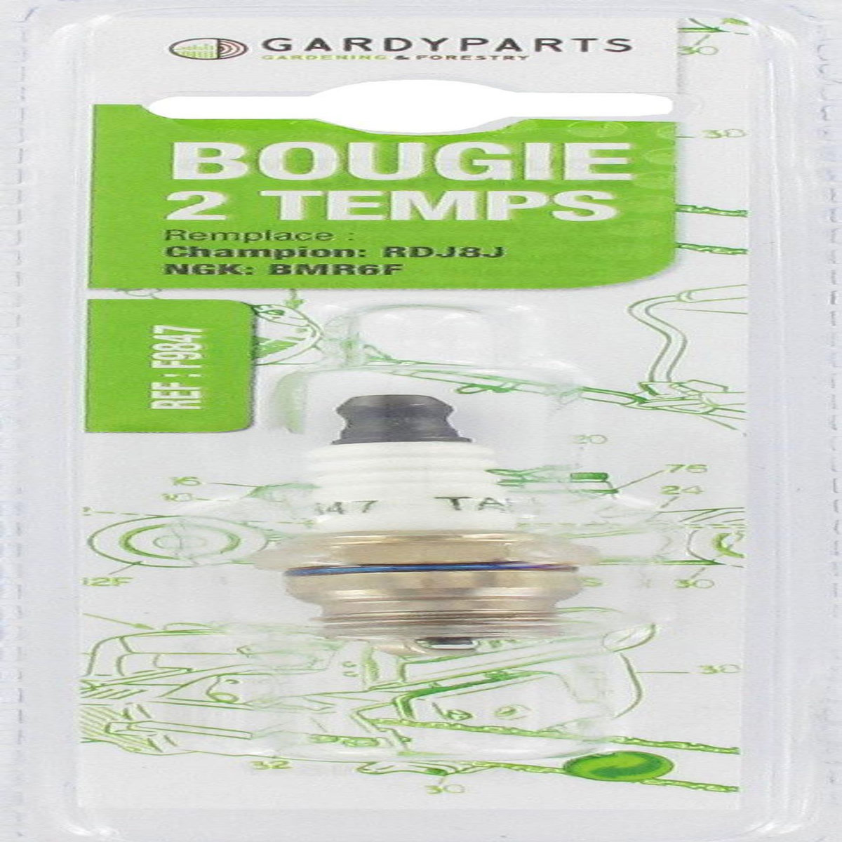 CENTRALE BRICO Bougie d'allumage adaptable sous coque remplace RDJ8J - CNR8E, NGK: BMR6F