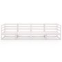 Voir la diapositive 3 : VIDAXL Canape a 4 places de jardin Blanc Bois de pin solide