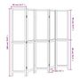 Voir la diapositive 6 : VIDAXL Cloison de separation 5 panneaux marron fonce paulownia massif