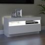 Voir la diapositive 5 : VIDAXL Meuble TV avec lumieres LED blanc 80x35x40 cm