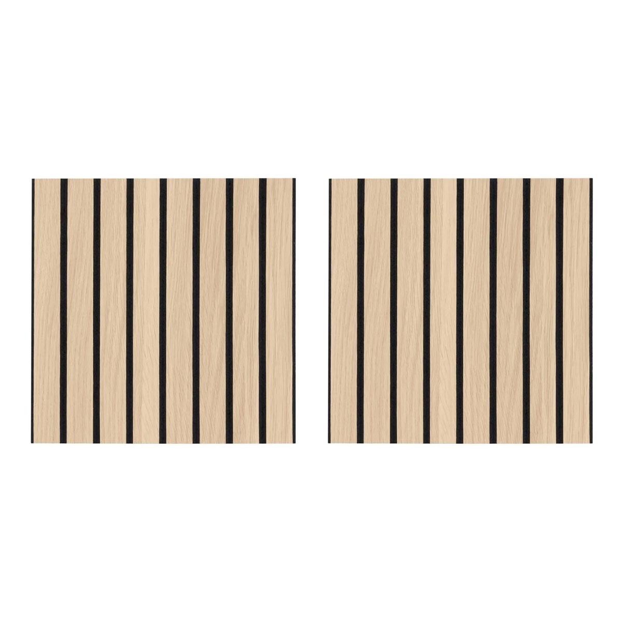 ATMOSPHERA Lot de 2 panneaux acoustiques adhésifs effet bois  ribo  30x30cm marron