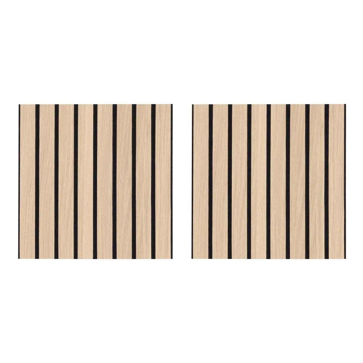 ATMOSPHERA Lot de 2 Panneaux Acoustiques Adhésifs Effet Bois  Ribo  30x30cm Marron