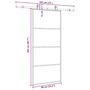 Voir la diapositive 6 : VIDAXL Porte coulissante kit de quincaillerie noir 90x205 cm verre ESG
