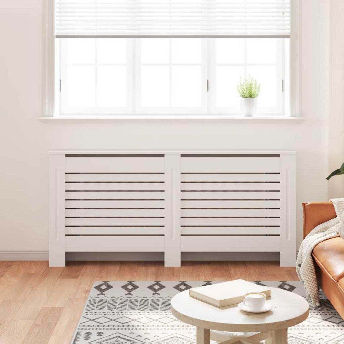 VIDAXL Cache-radiateur Blanc 172x19x81,5 cm MDF
