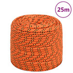 VIDAXL Corde de bateau Orange 8 mm 25 m Polypropylene