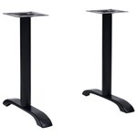 VIDAXL Pieds de table de bistro 2 pcs noir 61x8x72 cm fonte