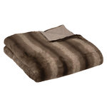 ATMOSPHERA Plaid imitiation fourrure Grizzli - 230x180 cm - Marron