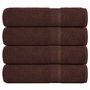 Voir la diapositive 1 : VIDAXL Serviettes de douche 4 pcs marron 70x140 cm 360 g m² 100% coton