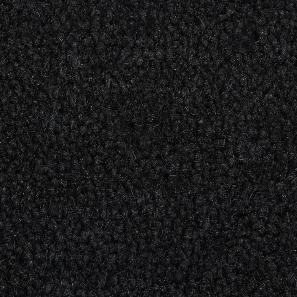 VIDAXL Tapis de porte noir demi-rond 50x80 cm fibre de coco touffete