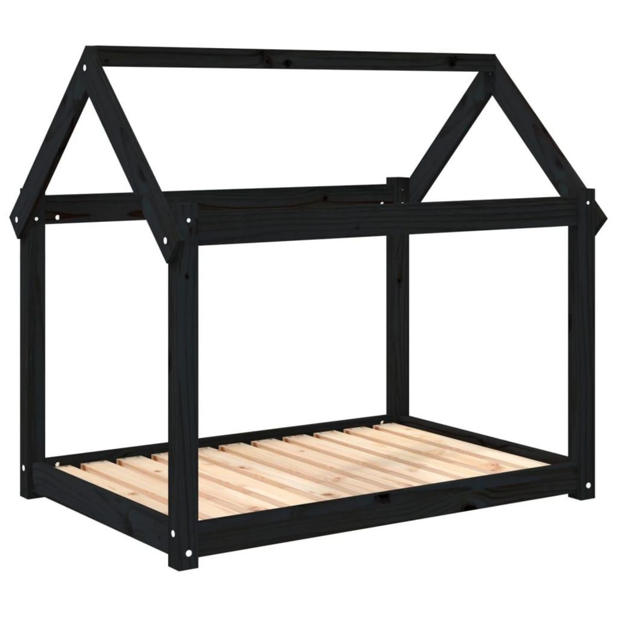 VIDAXL Lit pour chien Noir 101x70x90 cm Bois de pin solide