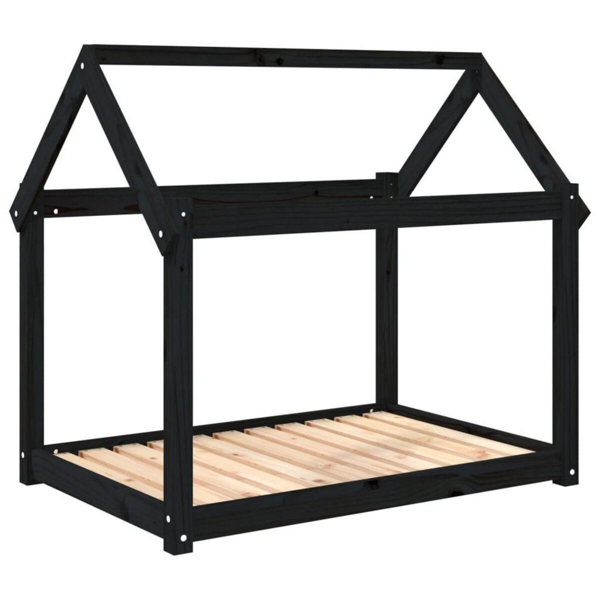 VIDAXL Lit pour chien Noir 101x70x90 cm Bois de pin solide
