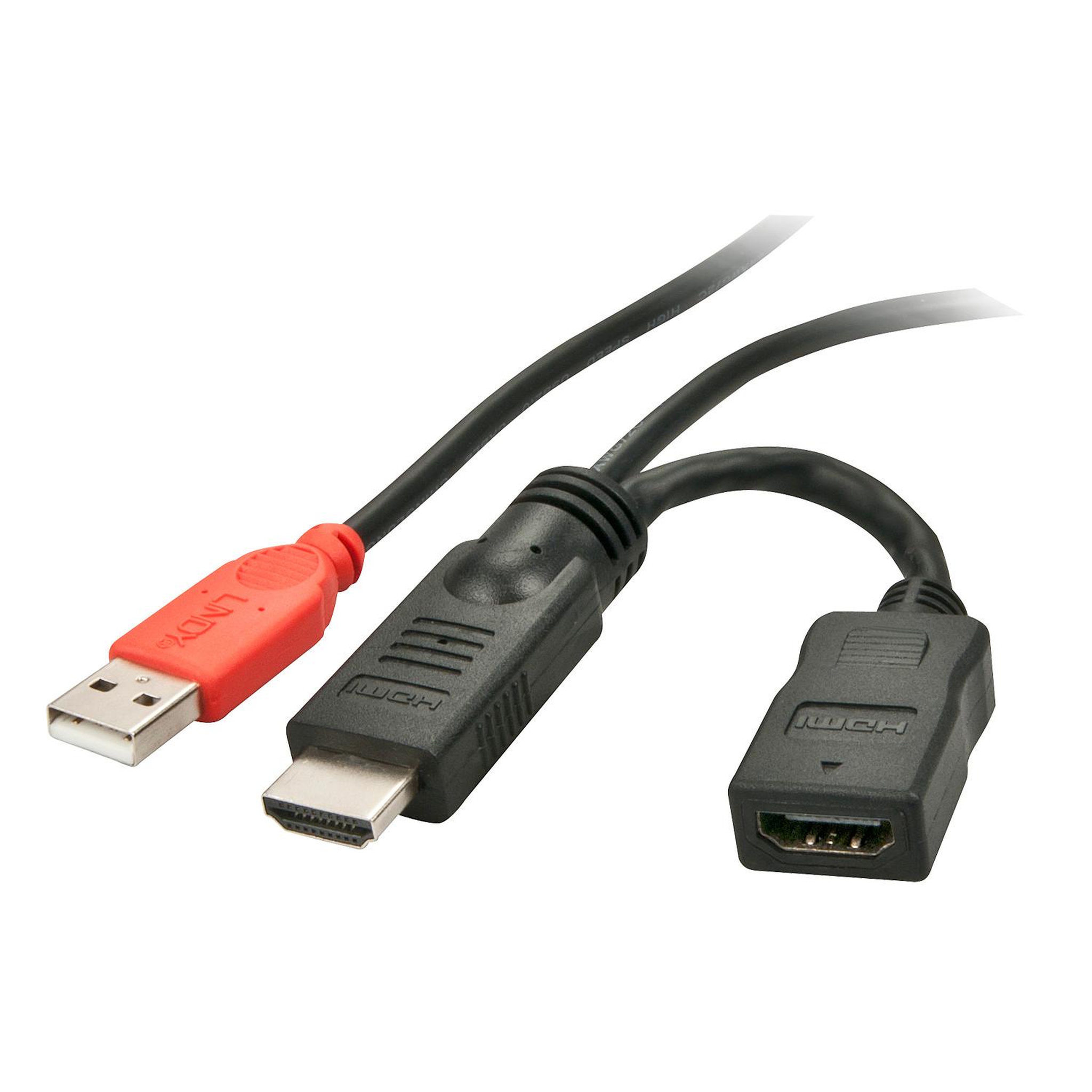 LINDY Lindy 41080 adaptateur graphique USB Noir, Rouge