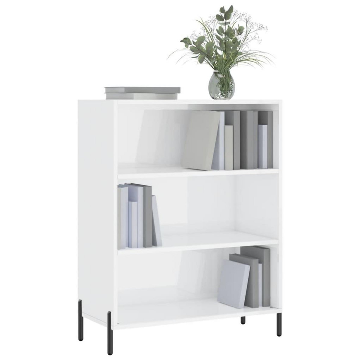 VIDAXL Armoire a etageres blanc 69,5x32,5x90 cm bois d'ingenierie