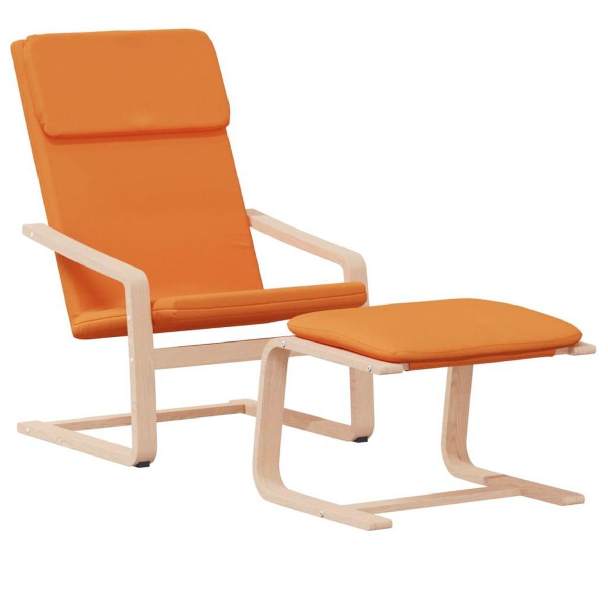 VIDAXL Chaise de relaxation avec repose-pied Jaune fonce Tissu