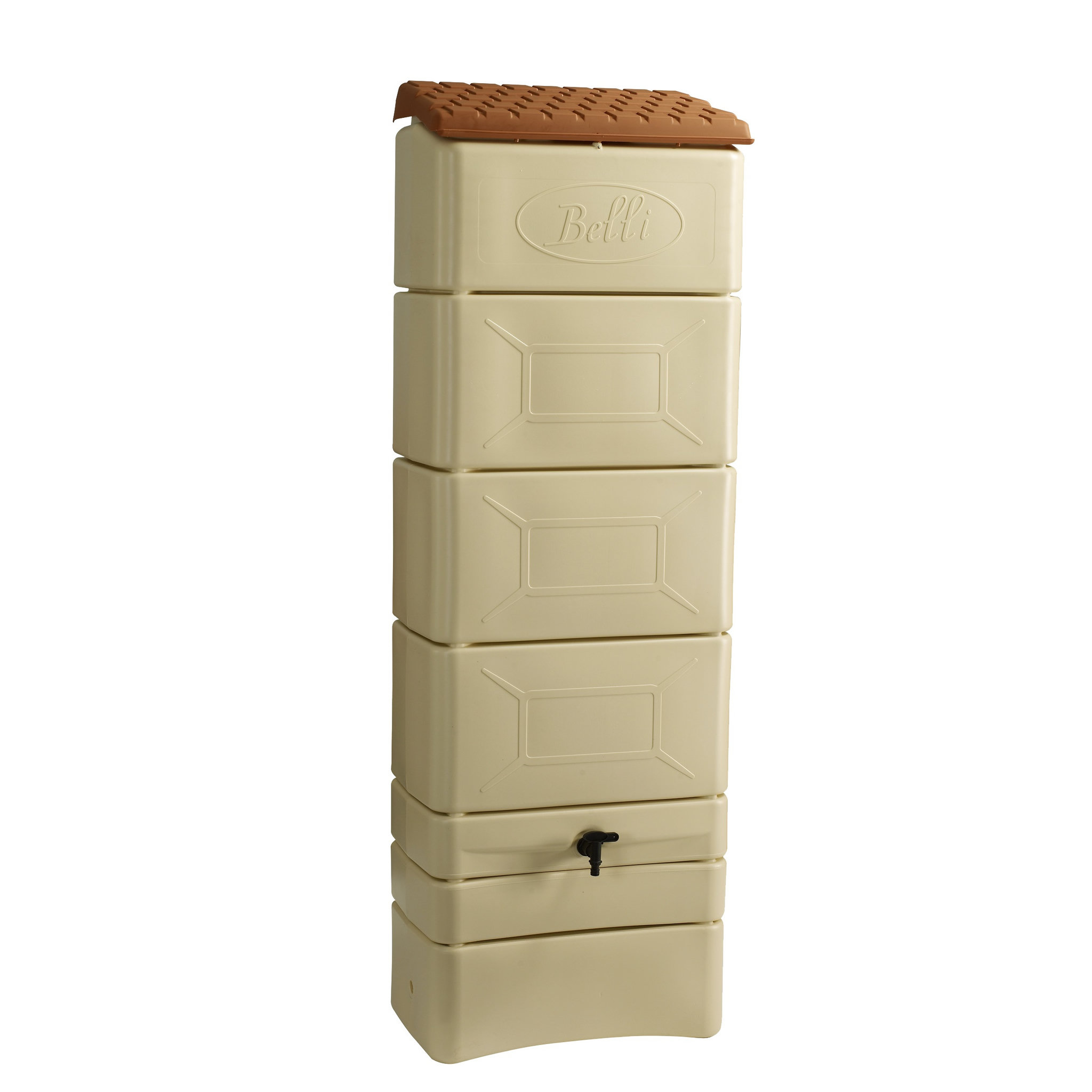 Voir la diapositive 2 : Belli Récupérateur d'eau Beige - 300L - MURAL