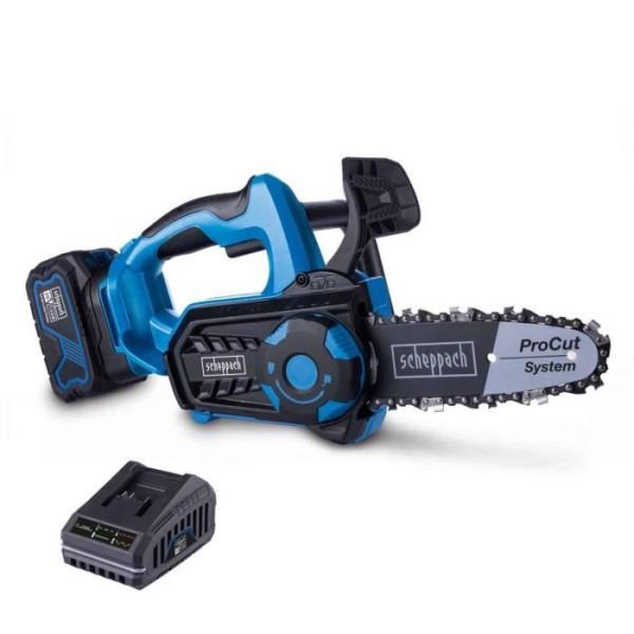 SCHEPPACH Tronçonneuse sans fil SCHEPPACH BC-TCS200-X - SET L - 20cm - Batterie 4Ah + 1 chargeur 2.4A