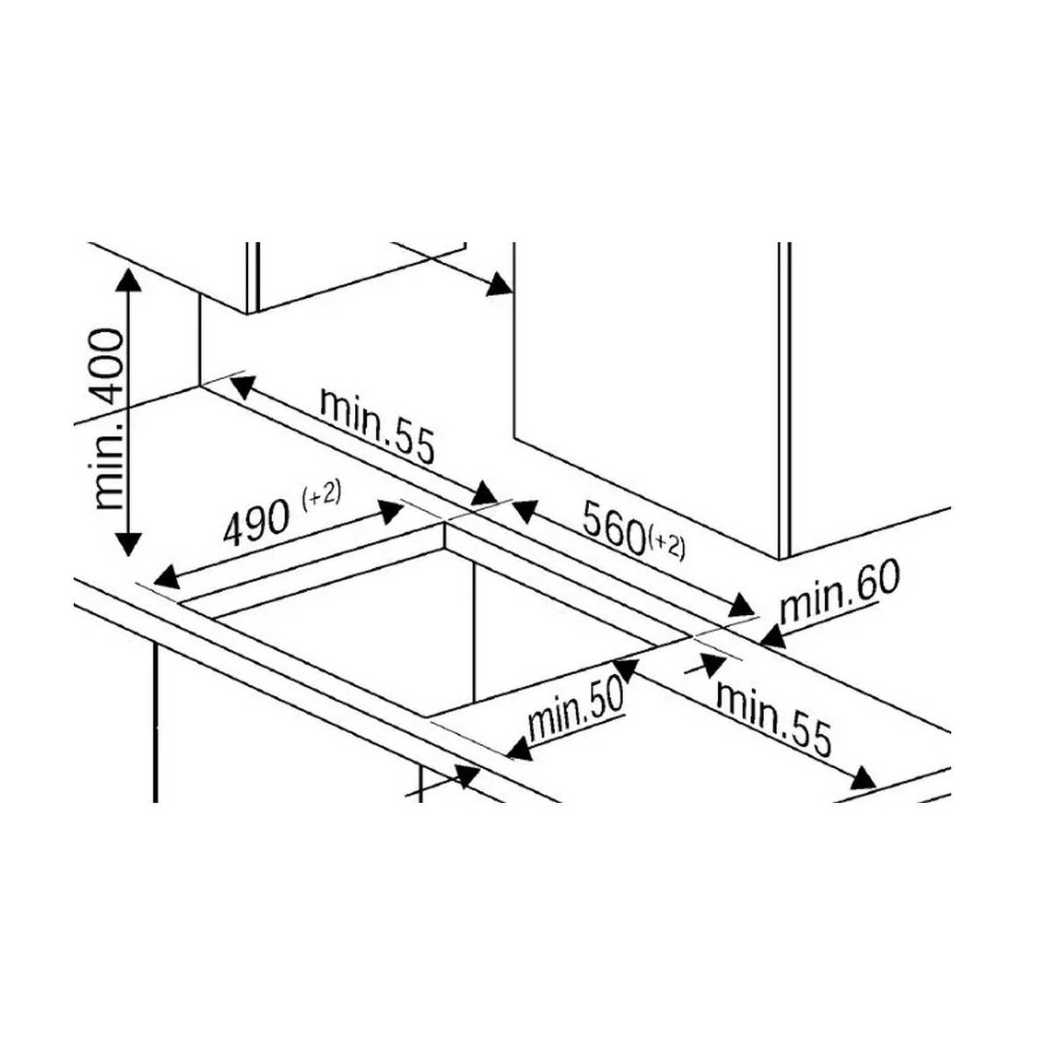 Voir la diapositive 5 : Beko Plaque de cuisson induction 60cm 4 feux 7200w - hii64205f2mt