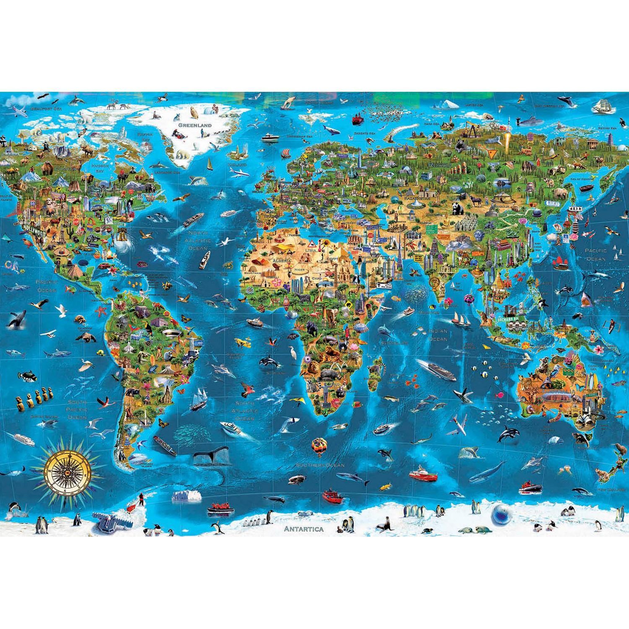 EDUCA Puzzle 1000 pièces : merveilles du monde