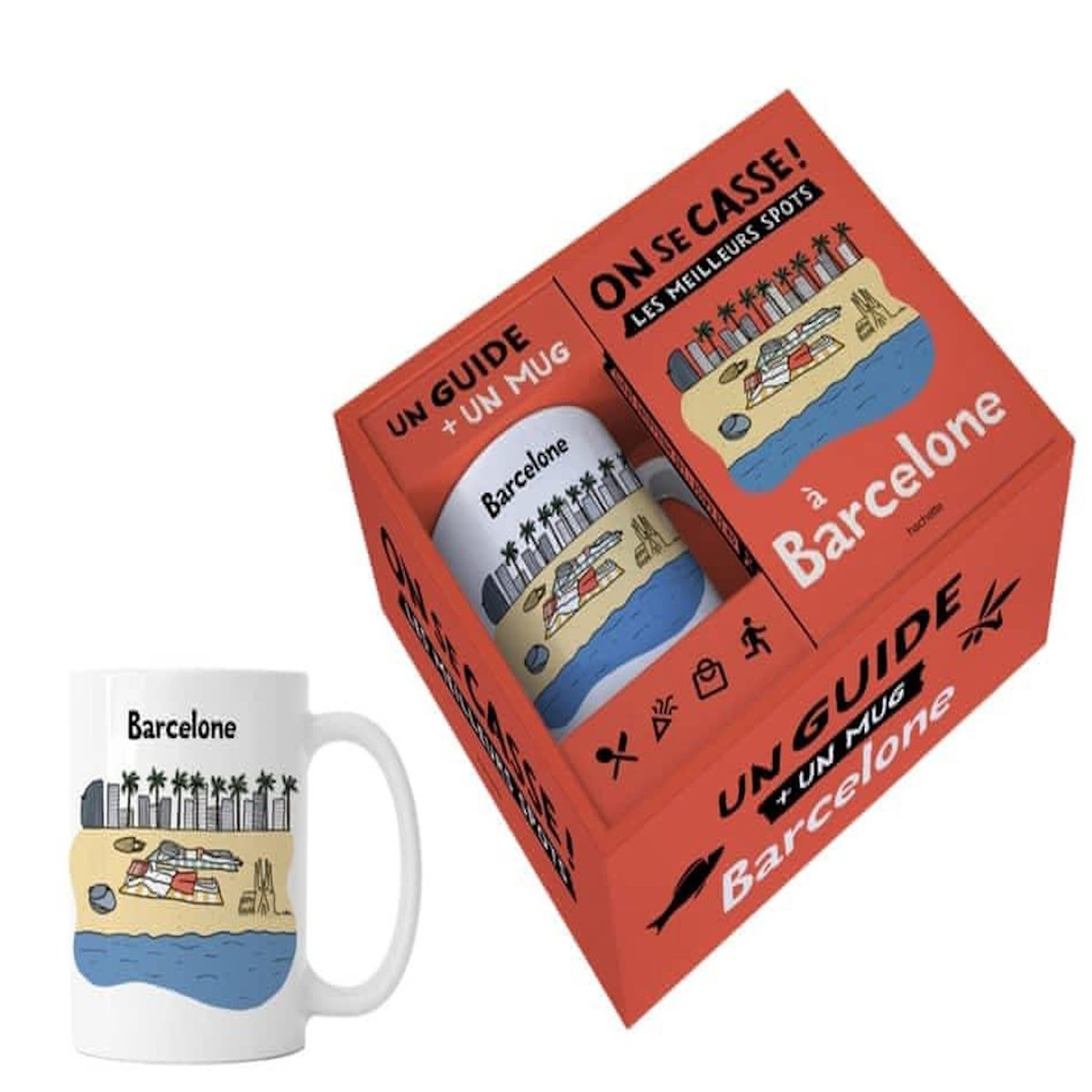 ON SE CASSE ! LES MEILLEURS SPOTS DE BARCELONE. COFFRET AVEC 1 MUG ET 1 GUIDE, Gazengel Elise