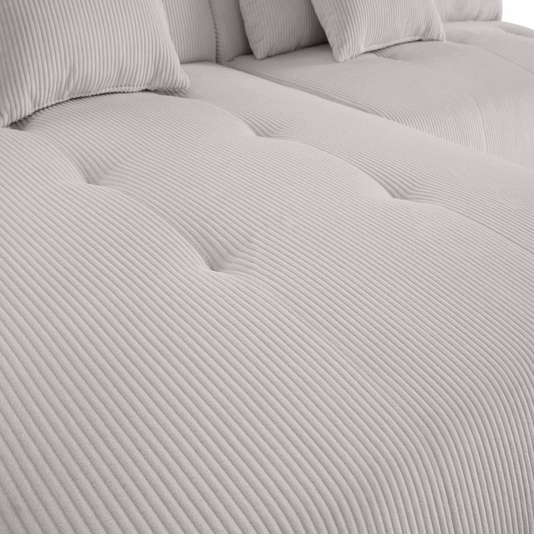 Voir la diapositive 6 : LISA DESIGN Onyx - canapé modulable d'angle gauche - 5 places - en velours côtelé