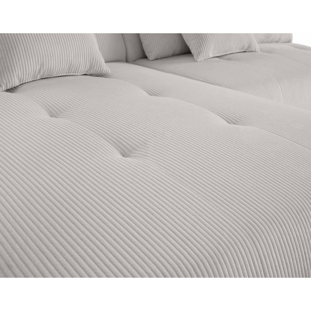 LISA DESIGN Onyx - canapé modulable d'angle gauche - 5 places - en velours côtelé