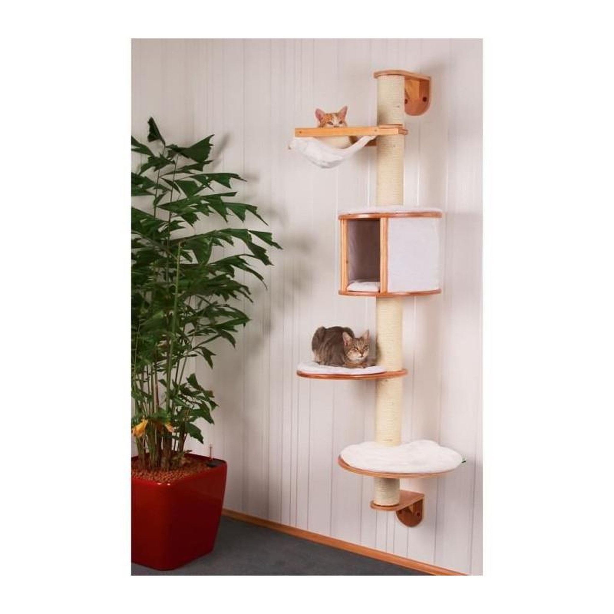 KERBL Kerbl Arbre a chats mural Dolomit 168 cm Blanc 81500