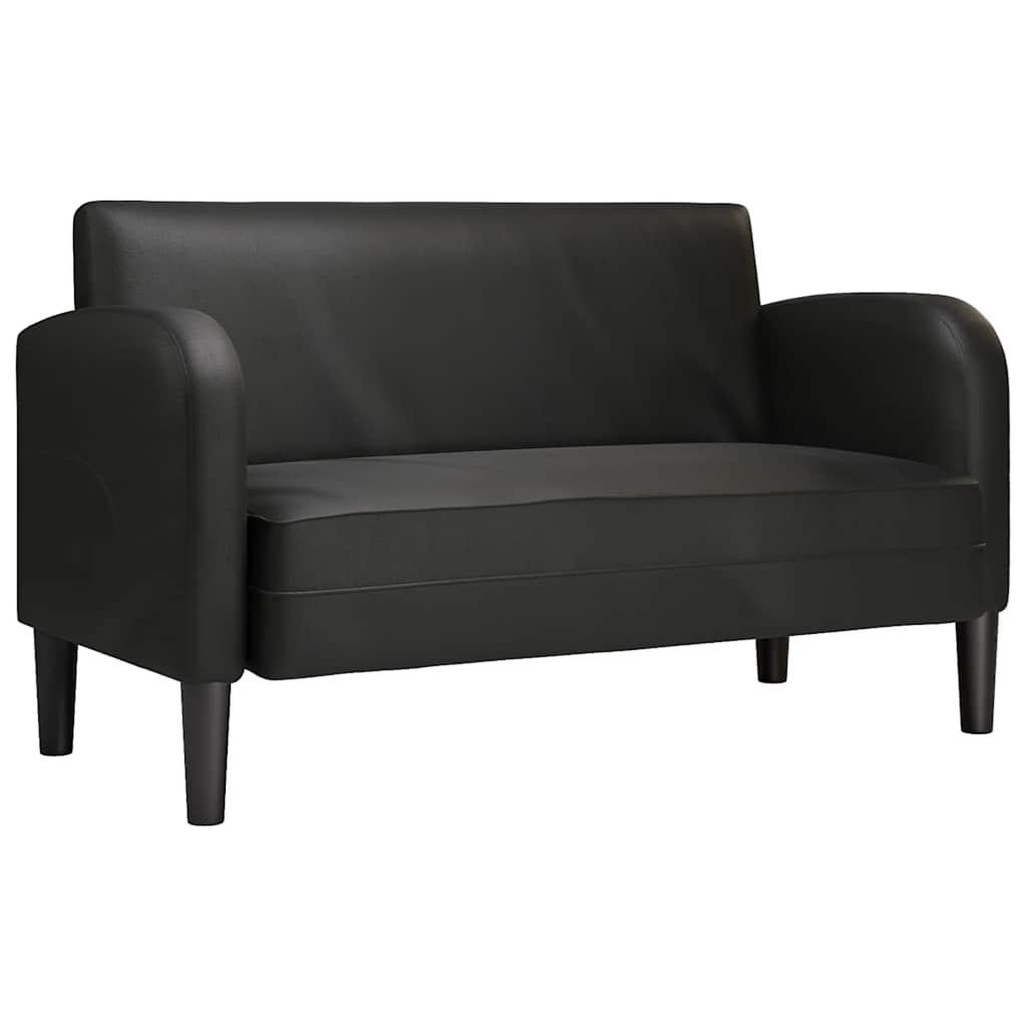 Voir la diapositive 2 : VIDAXL Canape causeuse noir 110 cm similicuir